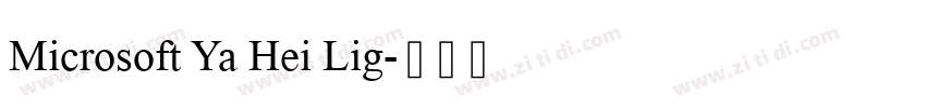 Microsoft Ya Hei Lig字体转换